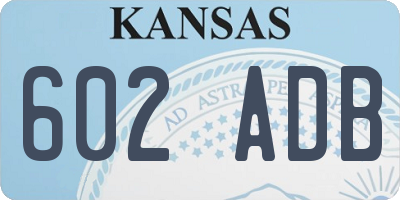 KS license plate 602ADB