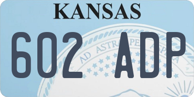 KS license plate 602ADP
