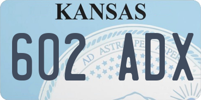 KS license plate 602ADX