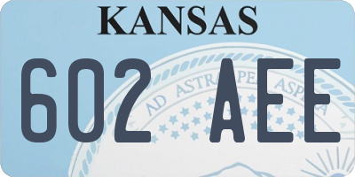KS license plate 602AEE