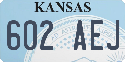 KS license plate 602AEJ