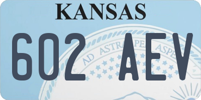 KS license plate 602AEV