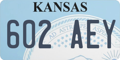 KS license plate 602AEY