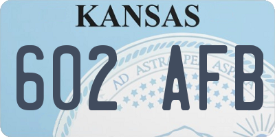 KS license plate 602AFB