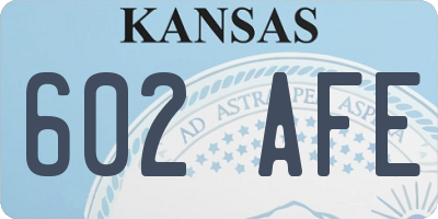 KS license plate 602AFE