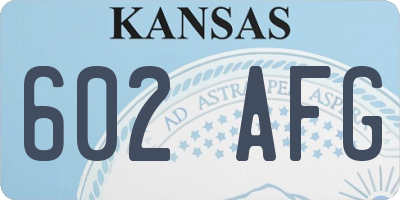 KS license plate 602AFG