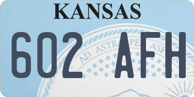 KS license plate 602AFH