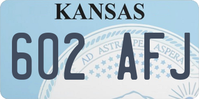 KS license plate 602AFJ