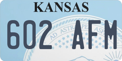 KS license plate 602AFM
