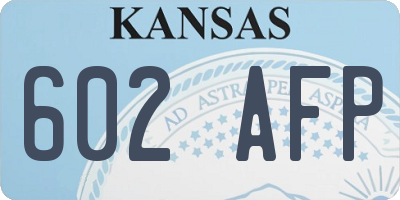 KS license plate 602AFP