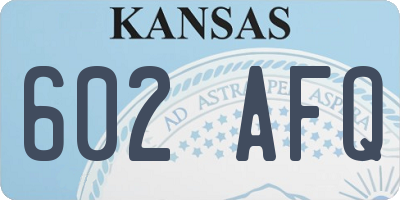 KS license plate 602AFQ
