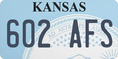 KS license plate 602AFS