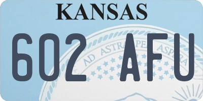 KS license plate 602AFU