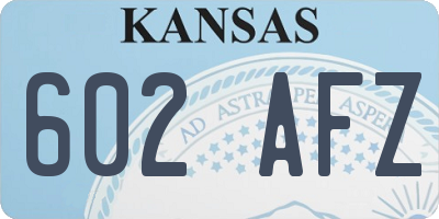 KS license plate 602AFZ