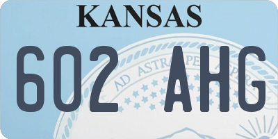 KS license plate 602AHG