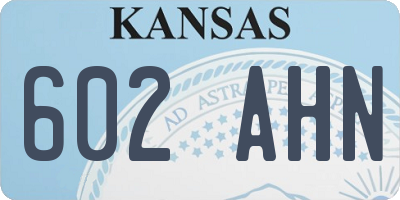 KS license plate 602AHN