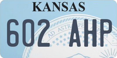 KS license plate 602AHP