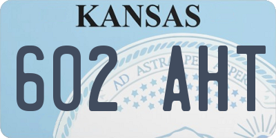 KS license plate 602AHT