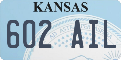KS license plate 602AIL