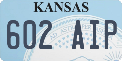 KS license plate 602AIP
