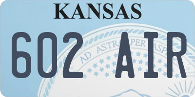 KS license plate 602AIR