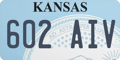 KS license plate 602AIV