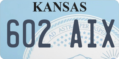 KS license plate 602AIX