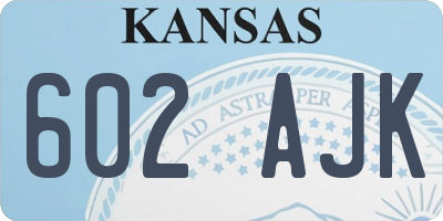 KS license plate 602AJK