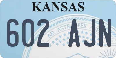 KS license plate 602AJN