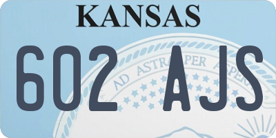 KS license plate 602AJS