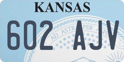 KS license plate 602AJV
