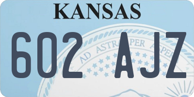 KS license plate 602AJZ
