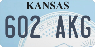 KS license plate 602AKG