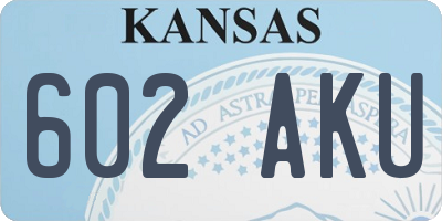 KS license plate 602AKU