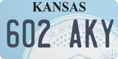 KS license plate 602AKY