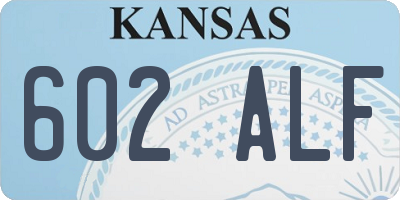 KS license plate 602ALF