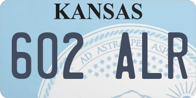 KS license plate 602ALR