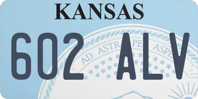 KS license plate 602ALV