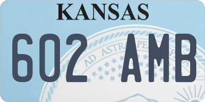 KS license plate 602AMB