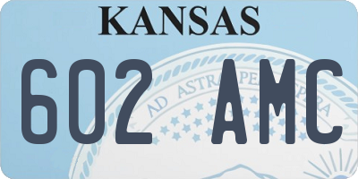 KS license plate 602AMC