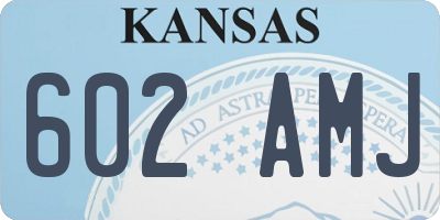 KS license plate 602AMJ