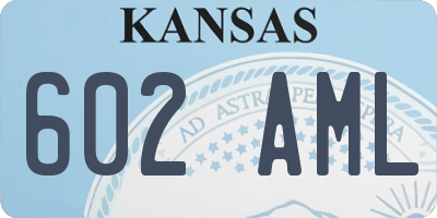 KS license plate 602AML