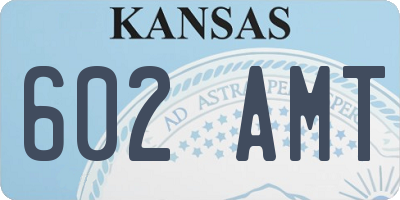 KS license plate 602AMT