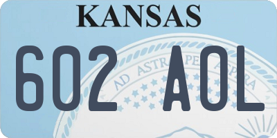 KS license plate 602AOL