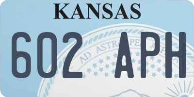 KS license plate 602APH
