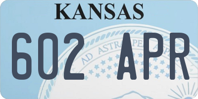 KS license plate 602APR