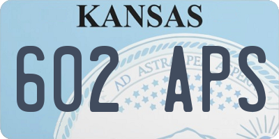 KS license plate 602APS