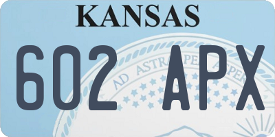 KS license plate 602APX