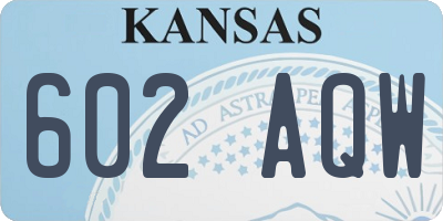 KS license plate 602AQW