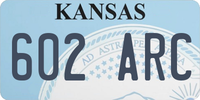 KS license plate 602ARC
